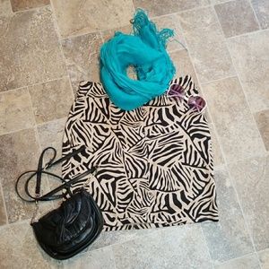 New York & Co zebra print skirt Size 8